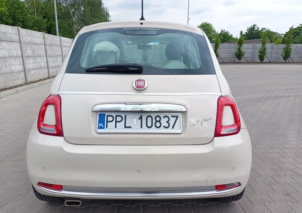 Fiat 500 cena 38900 przebieg: 31000, rok produkcji 2018 z Pleszew małe 191